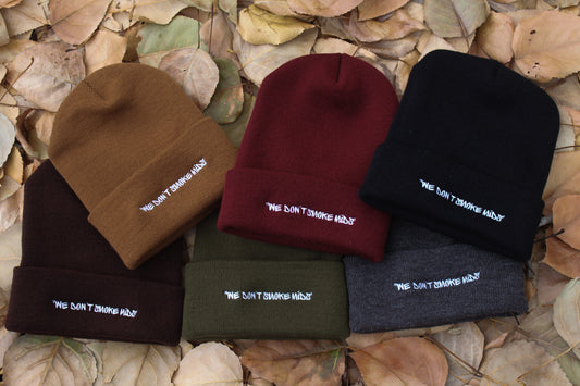 Embroidered "We Don't Smoke Mids" Beanies