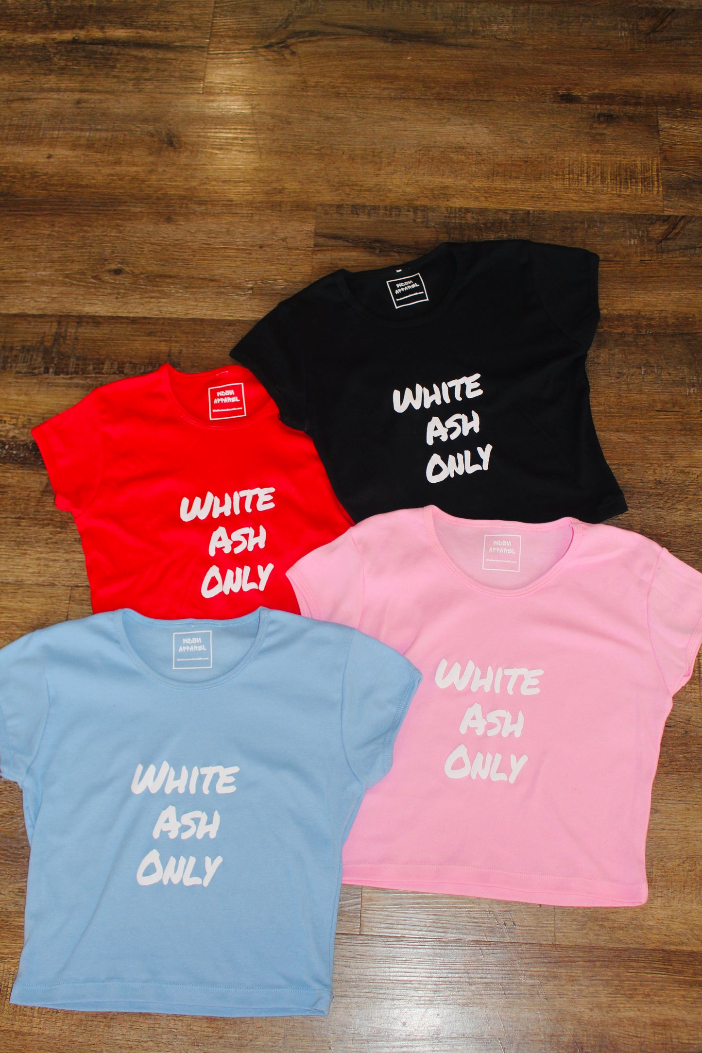 Ribbed Baby White Ash Only Tee